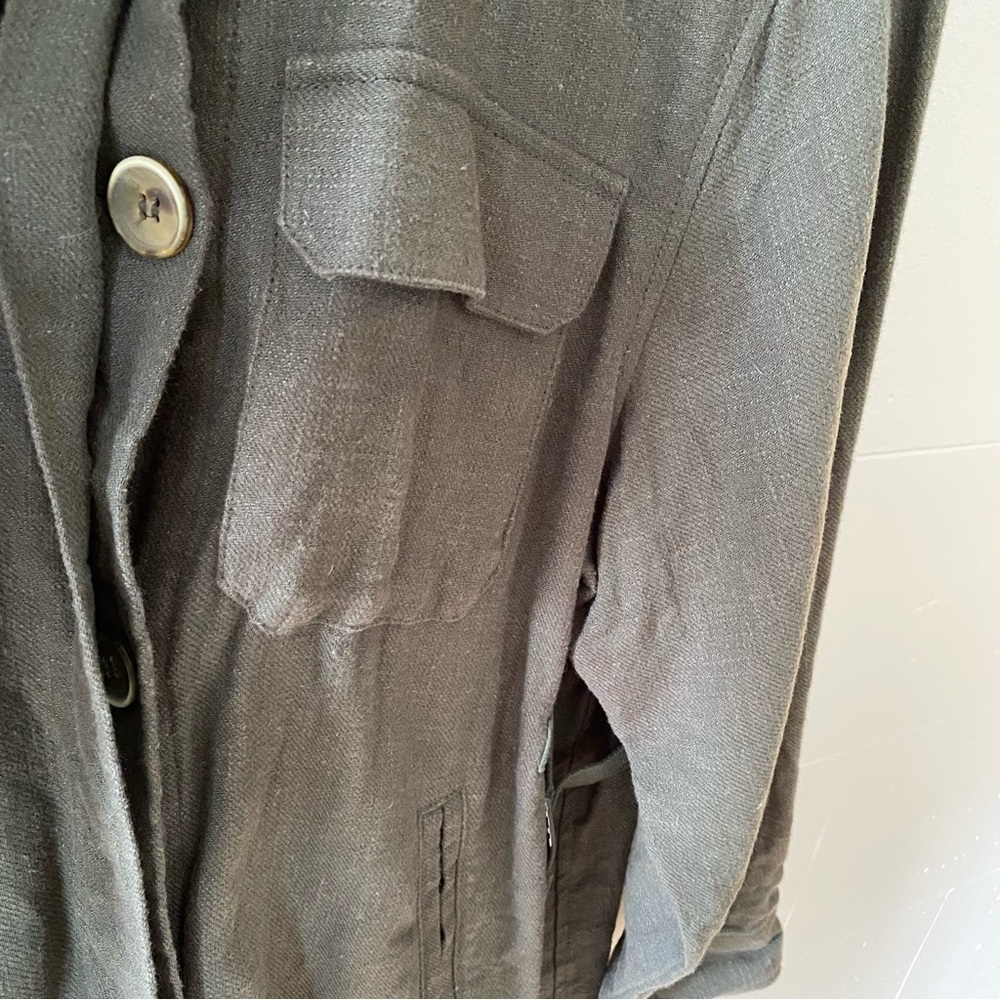 Zara | Khaki Oversized Shacket | Cotton Lightweight Utility | Medium - Picture 5 of 7